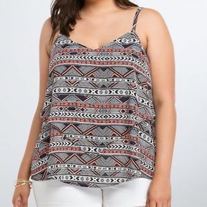 Torrid Ikat Layered Tank Top Size 1X